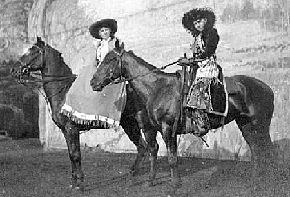 trick riders and ropers Georgia Duffy and Della Ferrell