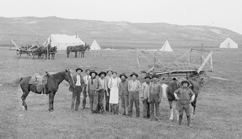 Cowboy camp in Cherry County, Nebraska. ca. 1900
