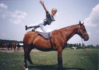 Doing the Swan on horseback