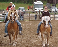 Spud and Astro ridden bareback