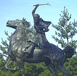 Sybil Ludington statue at Carmel, New York.