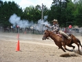 Cowboy Mounted Shooting contestant