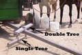 Single and double trees on a wagon