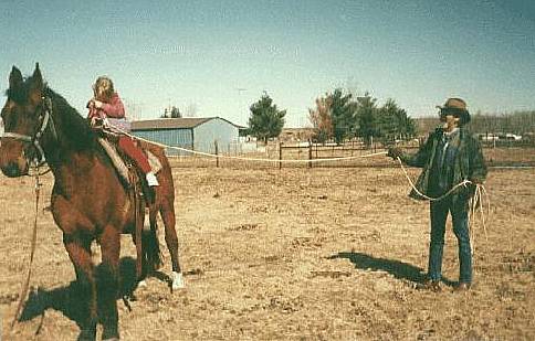 Hanna lassoed by Cowboy Bob