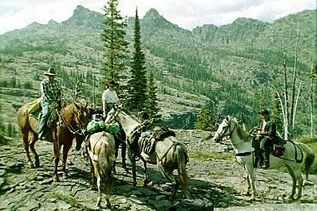 Riding near Grizzy Lake