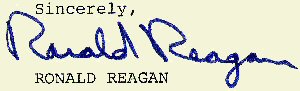 Ronald Reagan signature